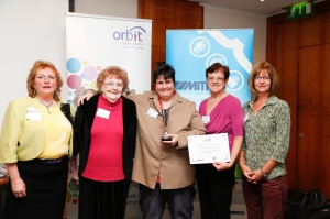 Members of Erith Park Residents Core Group with Board Member Kathy Strong and Executive Director Vivien Knibbs
