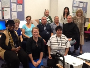 The intrepid 'Community Reporters', with their brilliant trainer Teresa Wilson